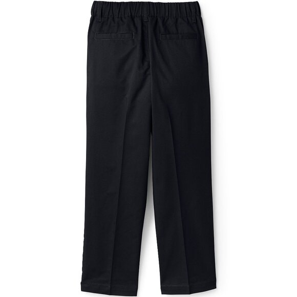 Lands' End Sch Uni Boys Elastic Waist Chino Pants, Black, NWT - Picture 3 of 3
